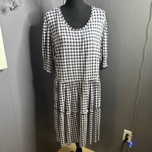 Draper James Blue and White Lee Ann dress in gingham